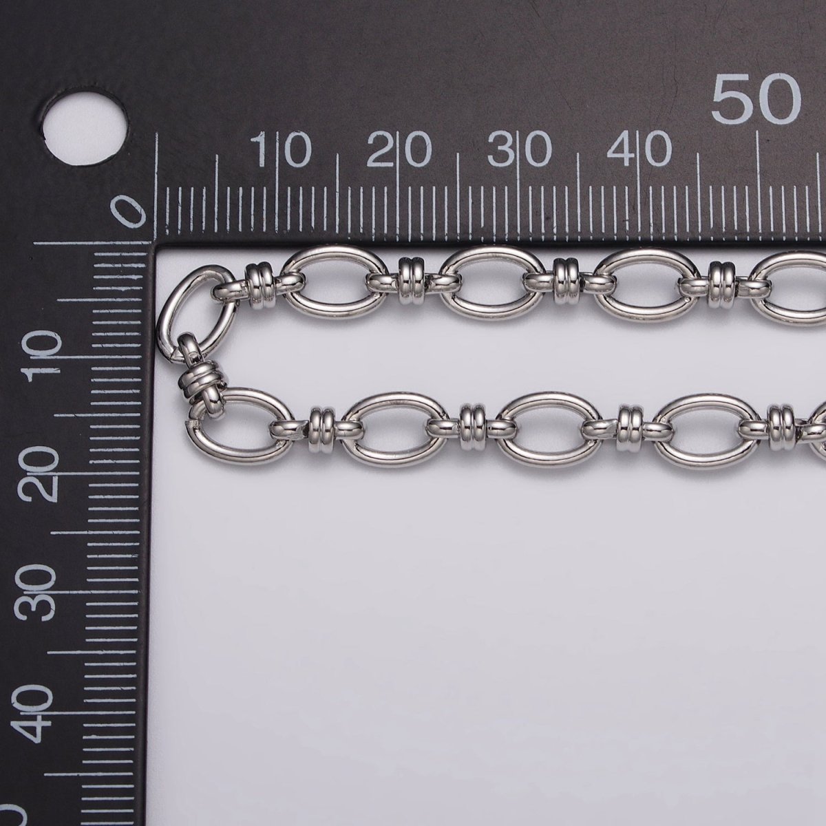 24k Gold Filled 6.5mm Figaro Long and Short Fancy Unfinished Unique Chain in Gold & Silver | ROLL-1141 ROLL-1142 Clearance Pricing
