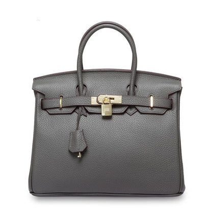 Women's First Layer Cowhide Genuine Leather Portable Handbags