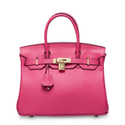 Women's First Layer Cowhide Genuine Leather Portable Handbags