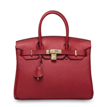 Women's First Layer Cowhide Genuine Leather Portable Handbags
