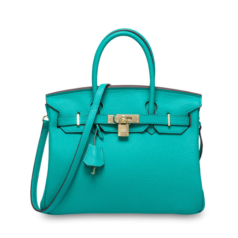 Women's First Layer Cowhide Genuine Leather Portable Handbags