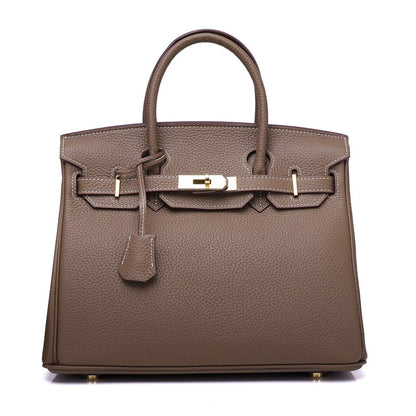 Women's First Layer Cowhide Genuine Leather Portable Handbags