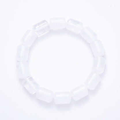 16K Gold Filled 10mm Clear Quartz, Amethyst, Aventurine, Rose Quartz, Tiger Eye Tube Gemstone Stretch Bracelet | WA-02243 ~ WA-02296