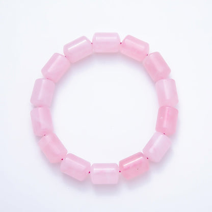 16K Gold Filled 10mm Clear Quartz, Amethyst, Aventurine, Rose Quartz, Tiger Eye Tube Gemstone Stretch Bracelet | WA-02243 ~ WA-02296