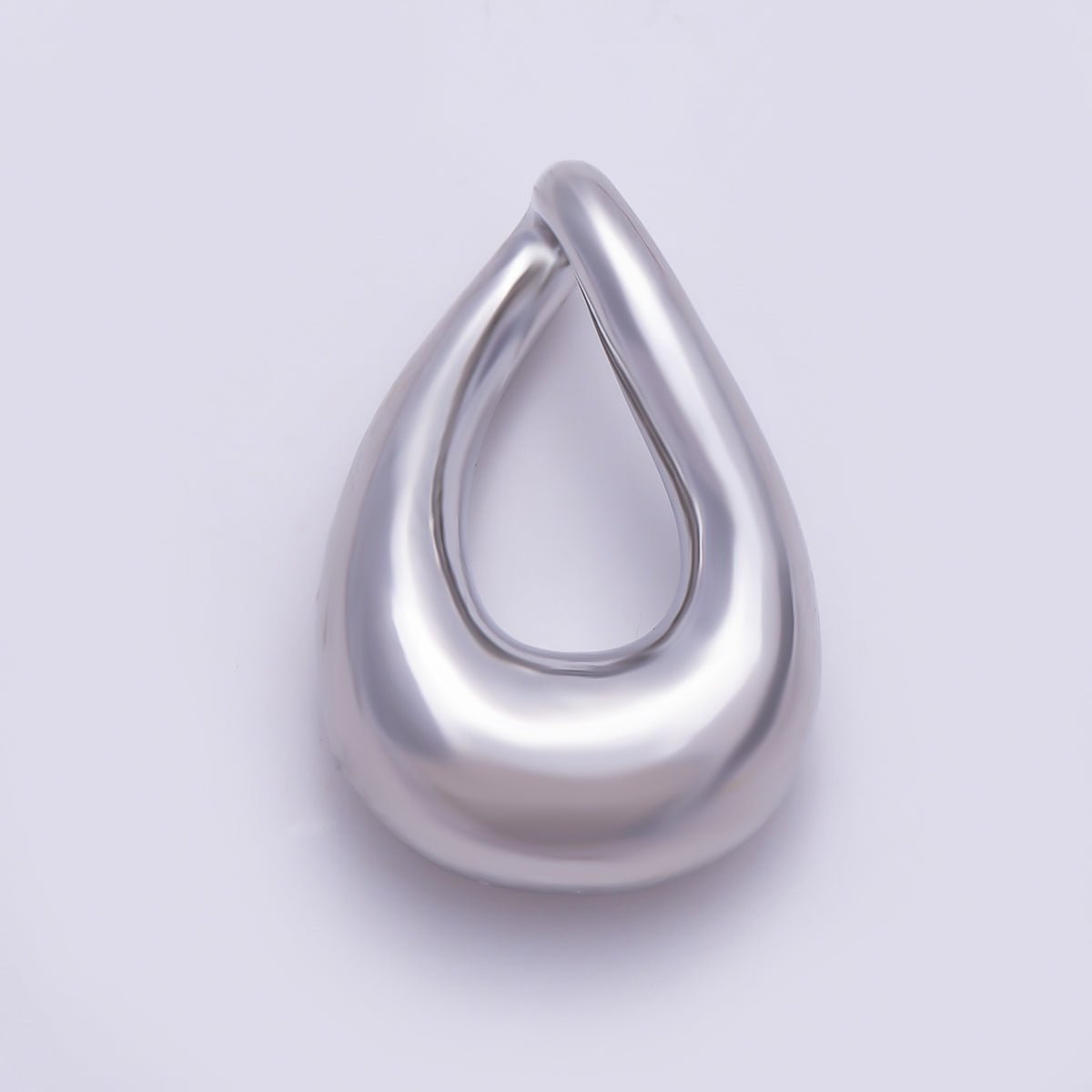 16K Gold Filled 17.7mm Minimalist Chubby Teardrop Pendant Findings in Gold & Silver | Findings-00421 Findings-00422