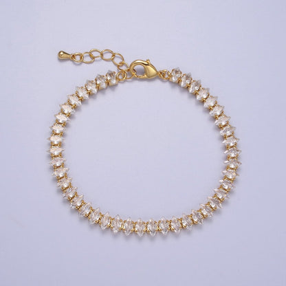 7" Marquise Tennis Chain Bracelet | WA-905
