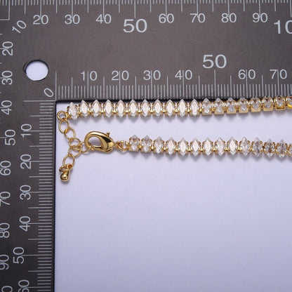 7" Marquise Tennis Chain Bracelet | WA-905