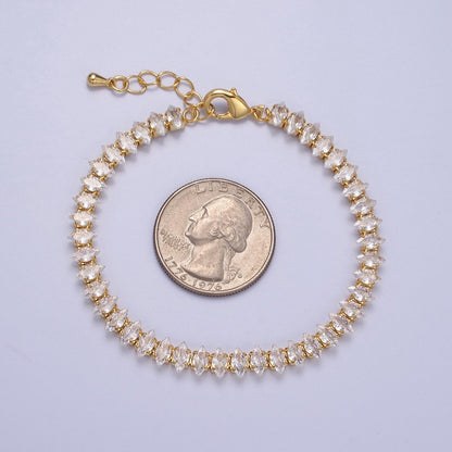 7" Marquise Tennis Chain Bracelet | WA-905