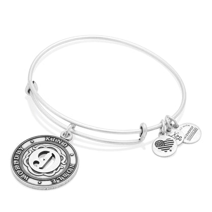 Number 9 Charm Bangle Bracelet | Worldly, Kind, and Noble