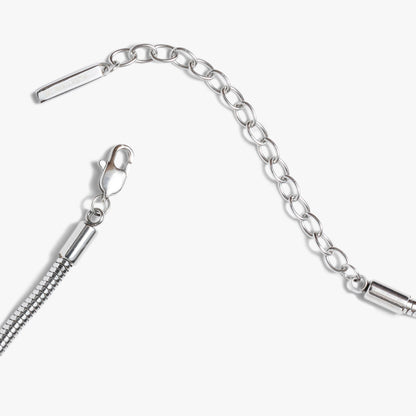 Round Herringbone Charm & Layering Necklace